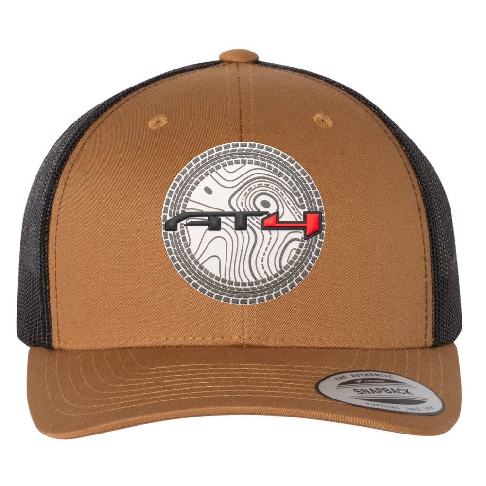 AT4 3D YP Snapback Trucker Hat- Caramel/ Black